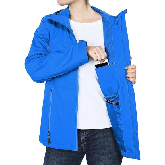 33,000ft Women's Softshell Jacket Hooded Waterproof Hood Packable Medium $62 - Picture 7 of 7